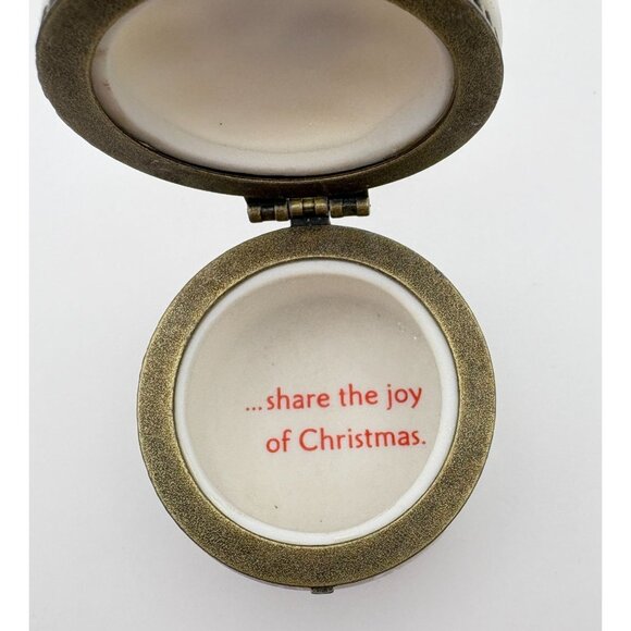 Vintage Hallmark Santa Claus Christmas Trinket Box See The Wonder Feel The Magic - Picture 3 of 10